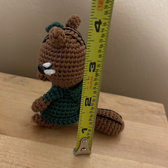 Handcrafted Chipmunk Decor Amigurui Crochet Figure - Picture 10 of 10